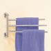 qinisi Brass 14 Inch Triple Swivel Towel Bar for Bathroom Wall Mounted Towel Rack Holder Chrome Finish - B074TBZR3Q